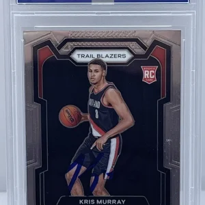 Kris Murray Signed Auto 2023-24 Prizm Rookie Card Blazers PSA/DNA Slabbed