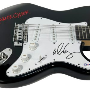 Alice Cooper Signed Autograph Electric Guitar Autograph Hollywood Vampires PSA