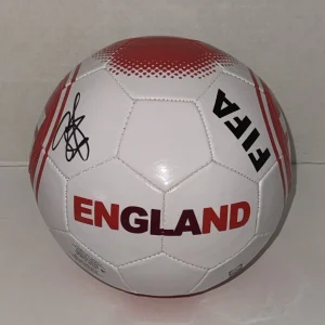 JOHN BARNES SIGNED ENGLAND LOGO SOCCER BALL FUTBOL LIVERPOOL FC LEGEND