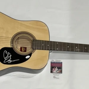 CHIP ESTEN SIGNED FULL SIZE NATURAL ACOUSTIC GUITAR NASHVILLE JSA COA