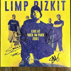 ‘Limp Bizkit’ Band Signed ‘Live At Rock Im’ Vinyl Album ‘Fred Durst’ +4 PROOF