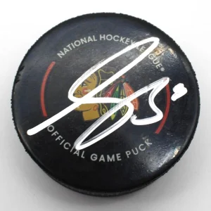 Sacha Boisvert Signed Chicago Blackhawks Game Hockey Puck w/PSA DNA AO25950