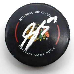 Sacha Boisvert Signed Chicago Blackhawks Game Hockey Puck w/PSA DNA AO25948
