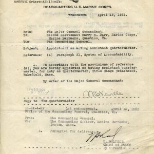 Gen Wendell Neville MOH USMC Marine Commandant Thomas Holcomb Signed Autograph