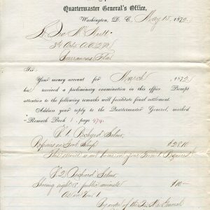 General Judson David JD Bingham Civil War Chief Quartermaster Signed Autograph