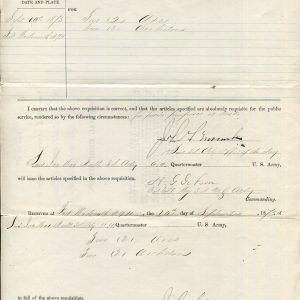 General Horatio Gates Gibson Civil War Chief Quartermaster Signed Autograph