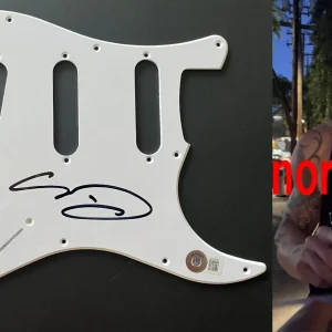 CHRIS DAUGHTRY SIGNED AUTOGRAPH GUITAR PICKGUARD w/EXACT VIDEO PROOF BECKETT COA