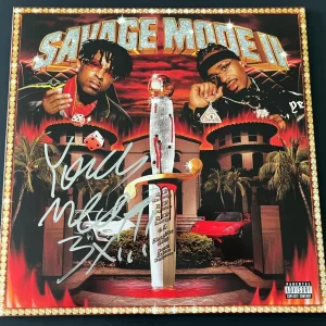 YOUNG METRO BOOMIN SIGNED SAVAGE MODE II VINYL w/EXACT PROOF BECKETT COA