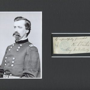 General Robert Sanford Foster Civil War Lincoln Assassination Signed Autograph