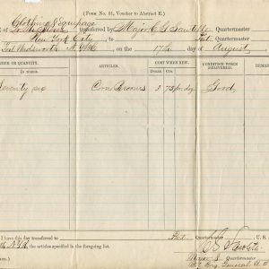 General Charles G. Sawtelle Indian Wars Quartermaster Civil War Signed Autograph