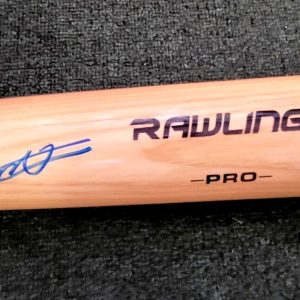 VLADIMIR GUERRERO JR TORONTO BLUE JAYS SIGNED AUTOGRAPH RAWLINGS BAT JSA STICKER