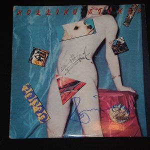 THE ROLLING STONES KEITH RICHARDS + RONNIE WOOD SIGNED UNDERCOVER VINYL ALBUM