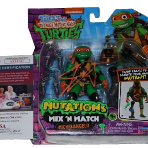 SHAMON BROWN signed TEENAGE MUTANT NINJA TURTLES Michelangelo figure JSAAX11348