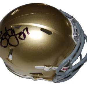 BRYANT YOUNG signed (NOTRE DAME FIGHTING IRISH) mini football helmet JSA AX11701