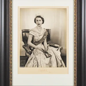 Queen Elizabeth II "1952" Authentic Signed Framed 16x20 Photo BAS #AD64769