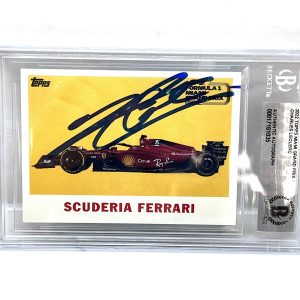 Charles Leclerc Signed 2022 Topps Miami Grand Prix Card F1 Beckett Slab 1