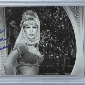 Barbara Eden Signed I Dream Of Jeannie Black White Picture Autograph PSA DNA COA