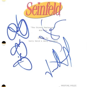 Jerry Seinfeld, Julia & Jason Signed Autograph Seinfeld Full Script Screenplay