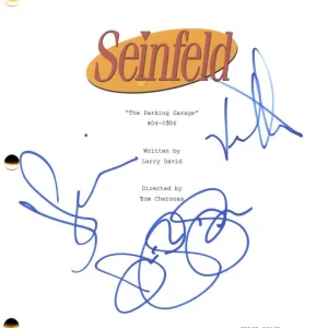 Jerry Seinfeld, Julia Louis-Dreyfus & Jason Signed Autograph Seinfeld Screenplay