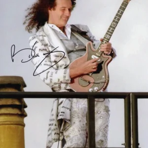 Brian May Queen Signed Autograph 8x10 Photo - News of the World w/ Beckett COA