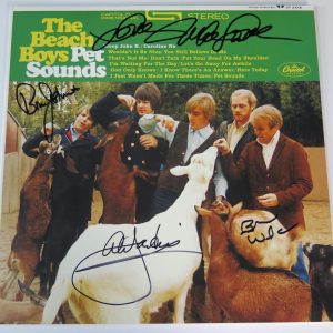 Brian Wilson THE BEACH BOYS Signed Autograph "Pet Sounds" Album LP by 4 JSA BAS