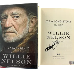 Willie Nelson Signed Autograph It's A Long Story My Life Book w/ Beckett COA
