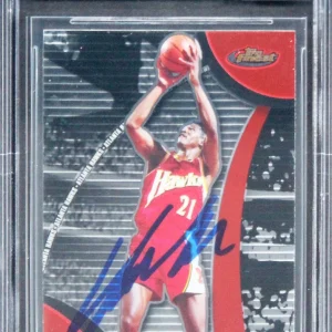 Hawks Dominique Wilkins Authentic Signed 2007 Finest #42 Card Auto 10! BAS Slab