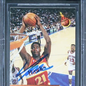Hawks Dominique Wilkins Authentic Signed 1993 Ultra #7 Card Auto 10! BAS Slabbed