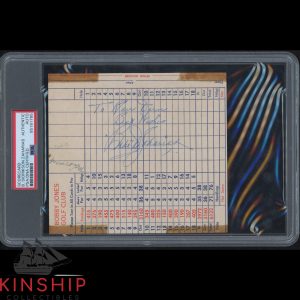 Babe Didrikson Zaharias signed Bobby Jones Golf Scorecard PSA Slab Auto C3349