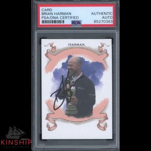 Brian Harmon signed Custom Trading Card PSA DNA Slabbed Golf Auto C3358