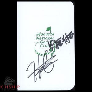 Hideki Matsuyama Shota Hayafuji signed Masters Scorecard JSA COA Golf Auto Z1864