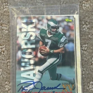 RON JAWORSKI SIGNED AUTOGRAPHED 1995 CLASSIC FOOTBALL CARD EAGLES SP3