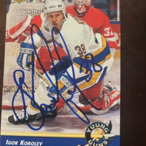1992 Upper Deck Igor Korolev #581 signed autographed St. Louis Blues Hockey Card