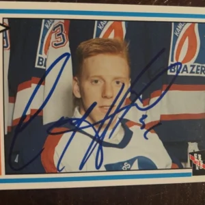 1990-91 7th Inning Sketch WHL #306 Corey Hirsch signed autographed card Rangers