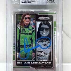 Danica Patrick Signed 2021 Panini Prizm Purple Velocity Card NASCAR Beckett #1