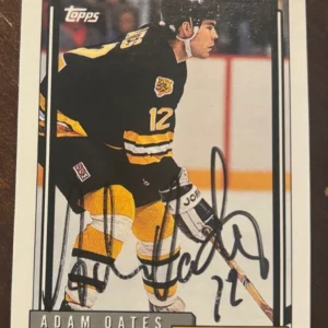 1992-93 Topps #475 Adam Oates signed autographed card Boston Bruins