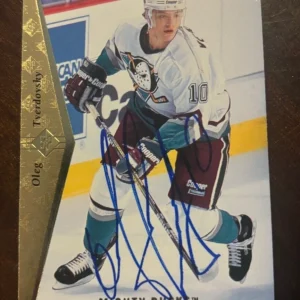 1994-95 SP #2 Oleg Tverdovsky signed autographed card Anaheim Mighty Ducks