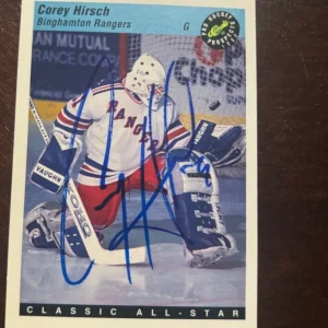 1993 Classic All-Star Corey Hirsch Signed Card Hockey Autograph AUTO #65