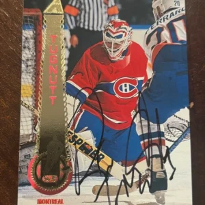 1994-95 Pinnacle Canadiens Hockey Card #172 Ron Tugnutt signed autographed card