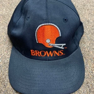 VINTAGE NFL FOOTBALL CLEVELAND BROWNS TEAM LOGO COLLECTIBLE HAT RARE **