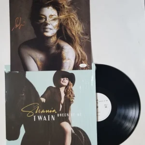 Shania Twain Queen of Me Vinyl Record & REAL hand SIGNED Poster Flat #1 JSA COA