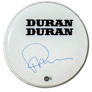 Roger Taylor Duran Duran Signed Autograph 10" Drumhead Drummer Beckett COA