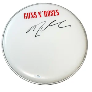 Steven Adler GUNS N' ROSES Signed 12" Drumhead Autograph Drummer ACOA COA