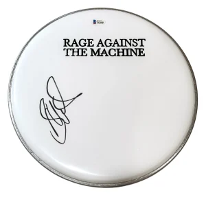 Brad Wilk Signed 12" Drumhead RAGE AGAINST THE MACHINE Autograph Beckett COA