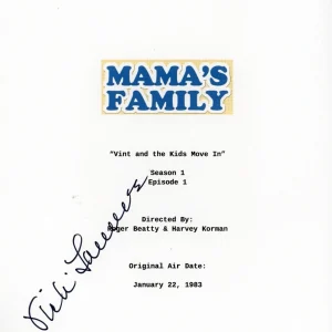 VICKI LAWRENCE SIGNED AUTOGRAPH FULL TV SCRIPT MAMAS FAMILY ACOA