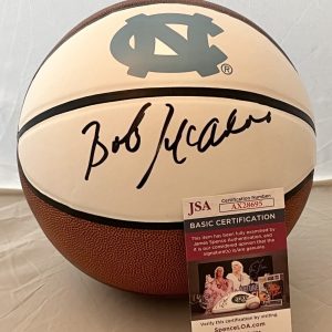 Bob McAdoo signed Full Size North Carolina Tar Heels Logo Basketball Ball JSA