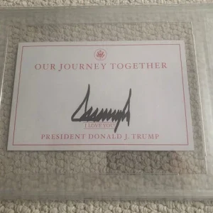 DONALD TRUMP SIGNED OUR JOURNEY TOGETHER BOOKPLATE GEM MINT 10 PSA SLABBED