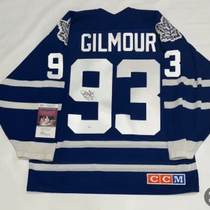 DOUG GILMOUR SIGNED VINTAGE CCM TORONTO MAPLE LEAFS JERSEY LICENSED JSA COA