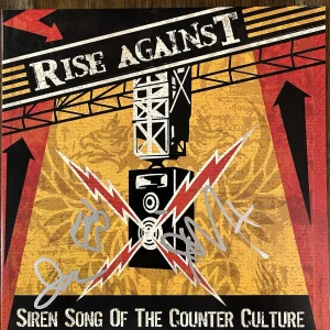 ‘Rise Against’ Band Signed ‘Siren Song Counter’ Vinyl Album ‘Tim Mcllrath’ PROOF