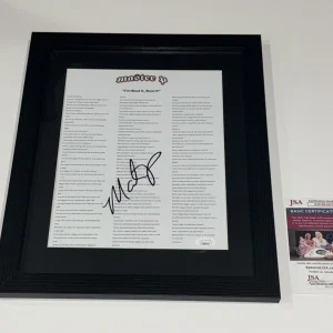 MASTER P SIGNED FRAMED I'M BOUT IT BOUT LYRIC SHEET AUTOGRAPHED JSA COA